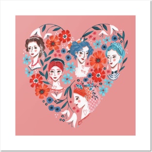 Valentines women heart Posters and Art